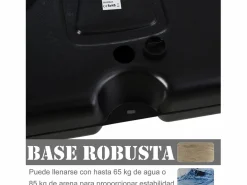 Homcom Cesta De Baloncesto|Soporte de baloncesto negro 90x165x352 cm