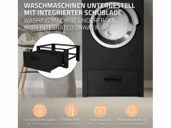 ML-DESIGN Mueble Para Lavadora|Soporte de elevación para lavadora o secadora con cajón blanco