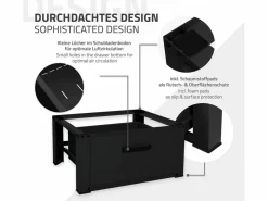 ML-DESIGN Mueble Para Lavadora|Soporte de elevación para lavadora o secadora con cajón blanco