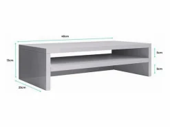 MB Muebles Bonitos Cajonera De Escritorio|Soporte de monitor para Dormitorio Oficina en Sonoma 46x23x13cm Adelis