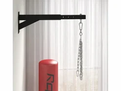Aparato De Musculación|Soporte de pared ajustable para saco de boxeo, diseño ajustable, acero, (65 x 12 x 20 cm)