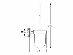 GROHE Soporte para escoba Start Cube cromado Negro
