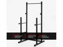 Leonardo Aparato De Musculación|Soporte para hacer sentadillas regulable con barra de dominadas entrenamiento cruzado Stavas