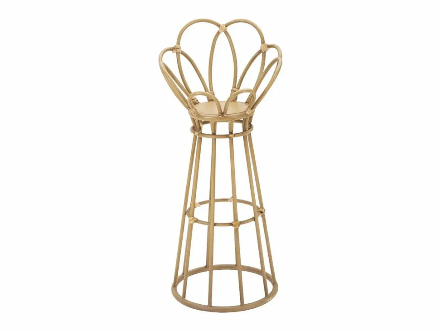Soporte para macetas de metal y ratán estilo boho chic Panama Tower^ Clearance