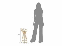 Soporte para macetas de metal y ratán estilo boho chic Panama Tower^ Clearance