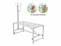 Soporte para Podado de Cabras SucceBuy, Altura 53,3 - 83,8 cm, 119,3 x 58,4 cm, Mesa Blanca Blanco Sale