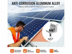 Soportes de Montaje de Paneles Solares SucceBuy, 20 Piezas, Ajustables de 35-50 mm, Ligeros para Autocaravanas y Más Plateado Sale
