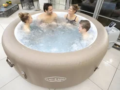 Bestway Spa Hinchable Lay-Z-Spa Palm Springs Ø196x71 cm para 4-6 Personas con Airjet y Cobertor Topo Discount