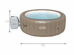 Bestway Spa Hinchable Lay-Z-Spa Palm Springs Ø196x71 cm para 4-6 Personas con Airjet y Cobertor Topo Discount