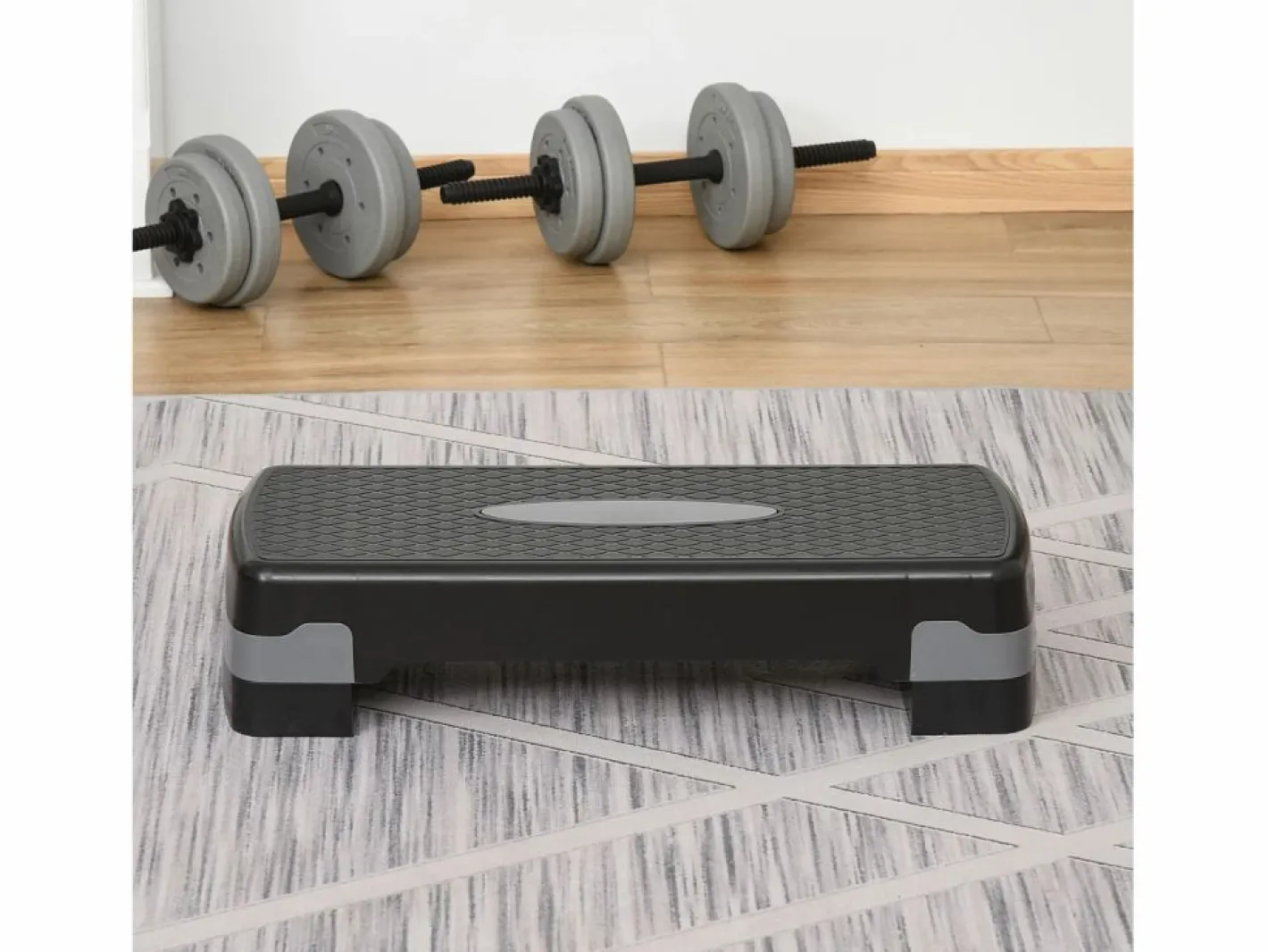 Step fitness y gris 68x29x15 cm^Homcom Discount