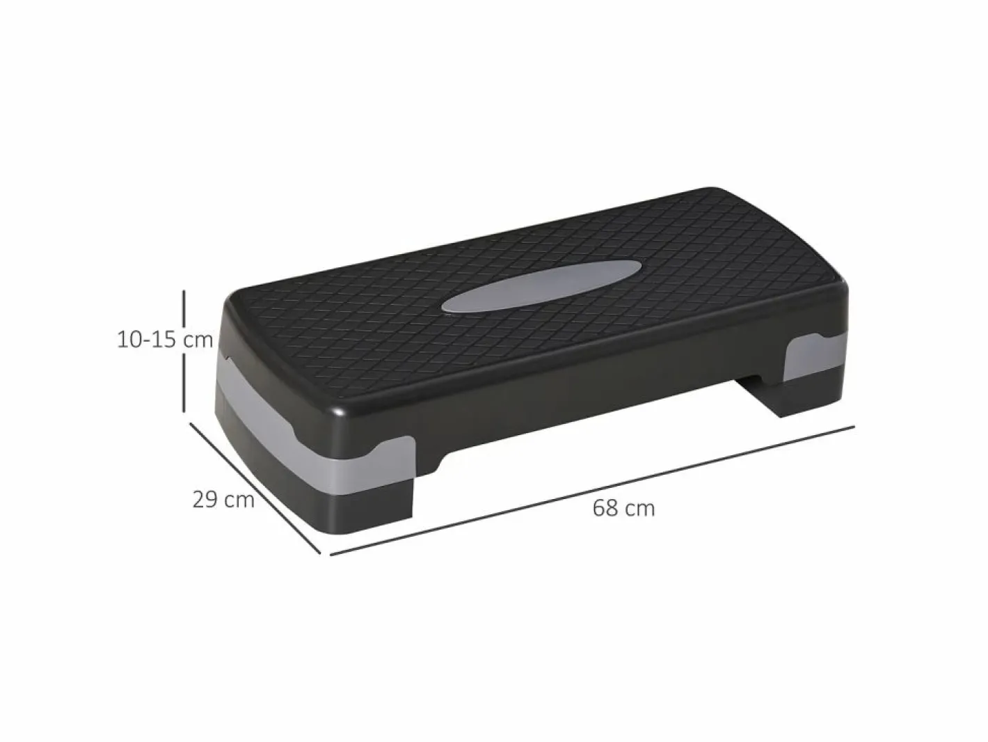 Step fitness y gris 68x29x15 cm^Homcom Discount