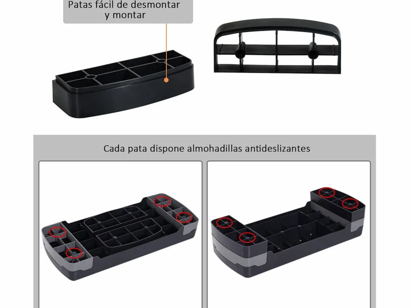 Step fitness y gris 68x29x15 cm^Homcom Discount