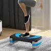 Cinta De Correr|Stepper aeróbico ajustable, 3 alturas, plástico, azul claro (80 x 31 x 10-20 cm)