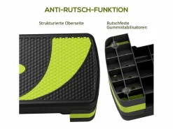 Stepper aeróbico con altura regulable (10/15/20 cm), plástico, verde (80x31x20 cm)^ Best