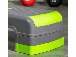 Aparato De Musculación|Stepper aeróbico regulable en 3 alturas, plástico resistente, /verde, hasta 150 kg (78x28x20 cm)