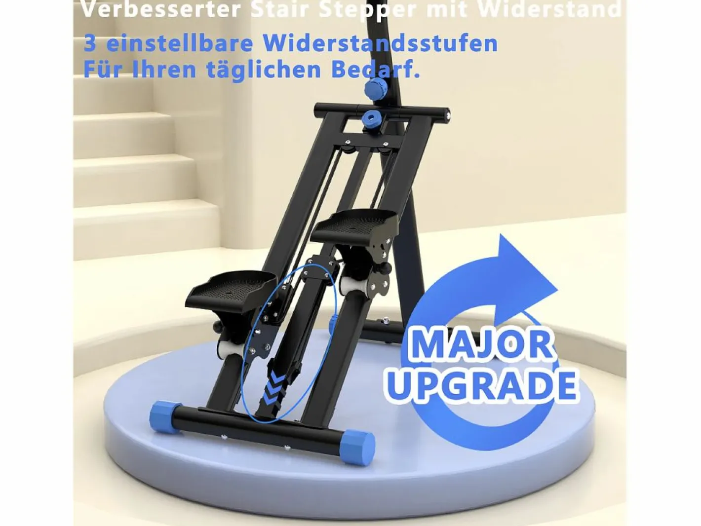Hauss Spole Aparato De Musculación|Stepper con 3 niveles de resistencia ajustable -