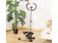 Stepper de fitness con asa, pantalla LCD, resistencia hidráulica, ABS negro (55 x 53 x 128 cm) Sale