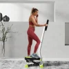 Stepper de fitness con pantalla LCD y asas, para entrenar en casa, de acero y ABS, verde (55 x 44 x 108 cm) Best