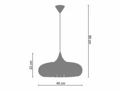 Suspensión ,metal, ,A 80xD40x P 40cm^TOSEL Hot