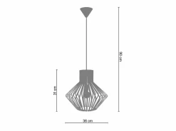 Suspensión ,metal, ,A 90x D36xP36cm^TOSEL