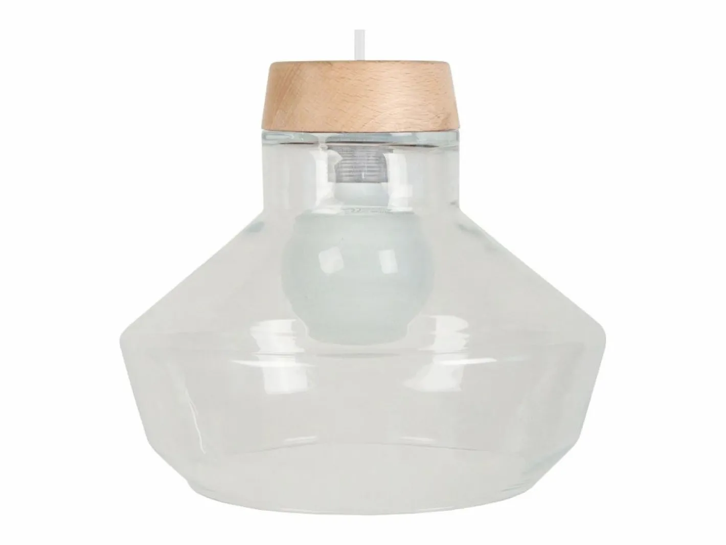 TOSEL Suspensión ,vidrio,natural,A84x D30xP30cm Color natural claro Clearance