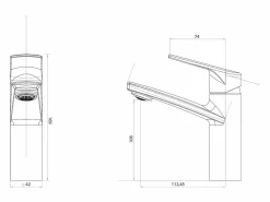 Essebagno Grifo|Sydney grifo mezclador cromado para lavabo