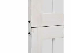 Biombo|Tabique divisorio de 4 paneles en madera maciza de paulownia blanca