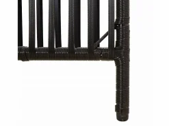 Tabique divisorio de 5 paneles de mimbre de resina negra^ Best