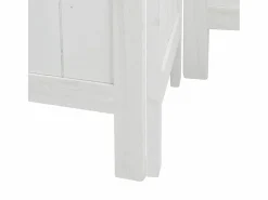 Biombo|Tabique divisorio de 3 paneles en madera maciza de paulownia blanca