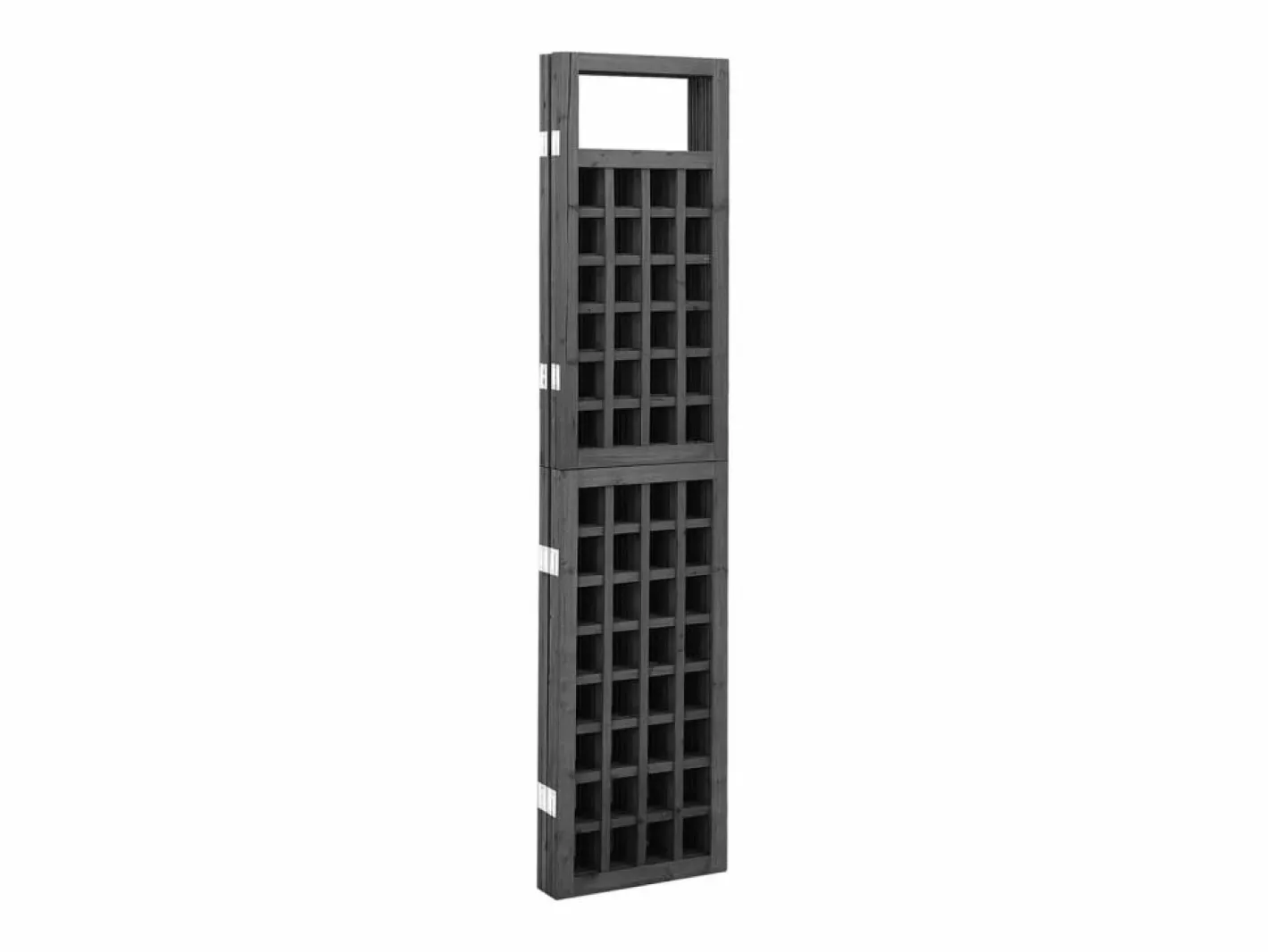 Tabique divisorio de 3 paneles Madera de pino 121x180 cm Negro
