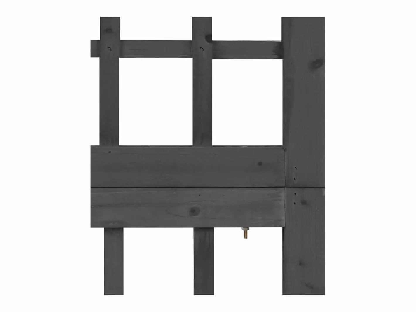 Tabique divisorio de 3 paneles Madera de pino 121x180 cm Negro