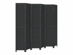 Tabique divisorio de 6 paneles en madera maciza de paulownia negra^ Outlet