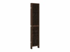 Tabique divisorio de 6 paneles en color marrón oscuro fabricado en paulownia maciza Marru00f3n