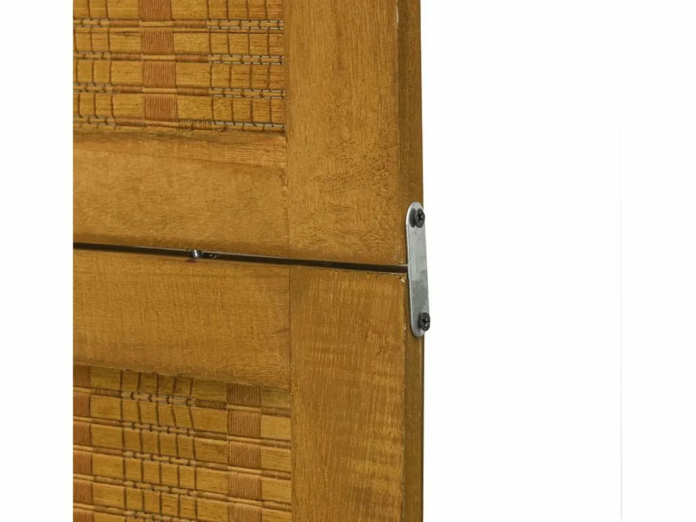 Tabique divisorio de 6 paneles en madera maciza de paulownia marrón^ New