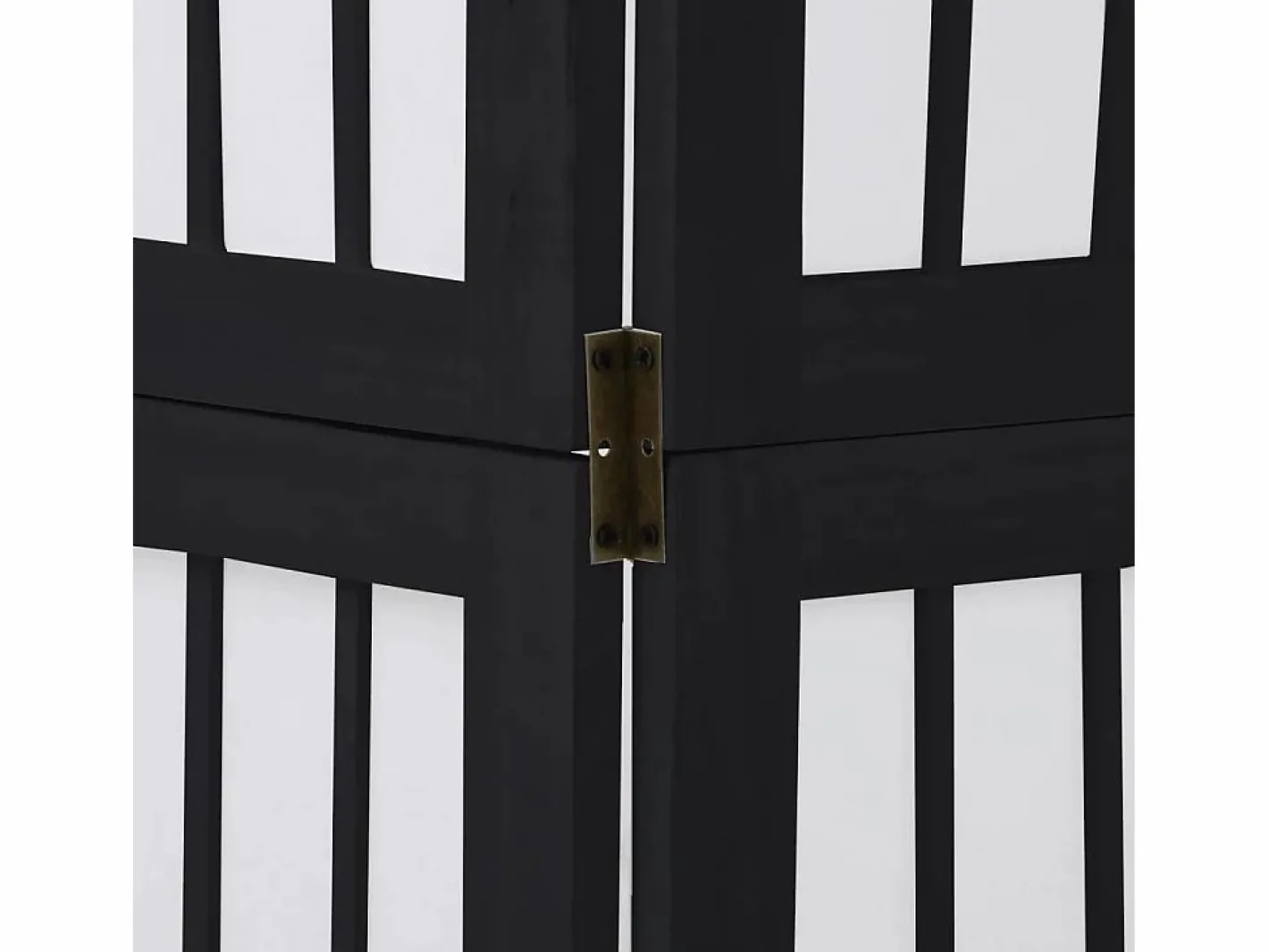 Biombo|Tabique divisorio de 6 paneles en madera maciza de paulownia negra
