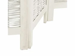 Tabique divisorio de 4 paneles en madera maciza de paulownia blanca^ New