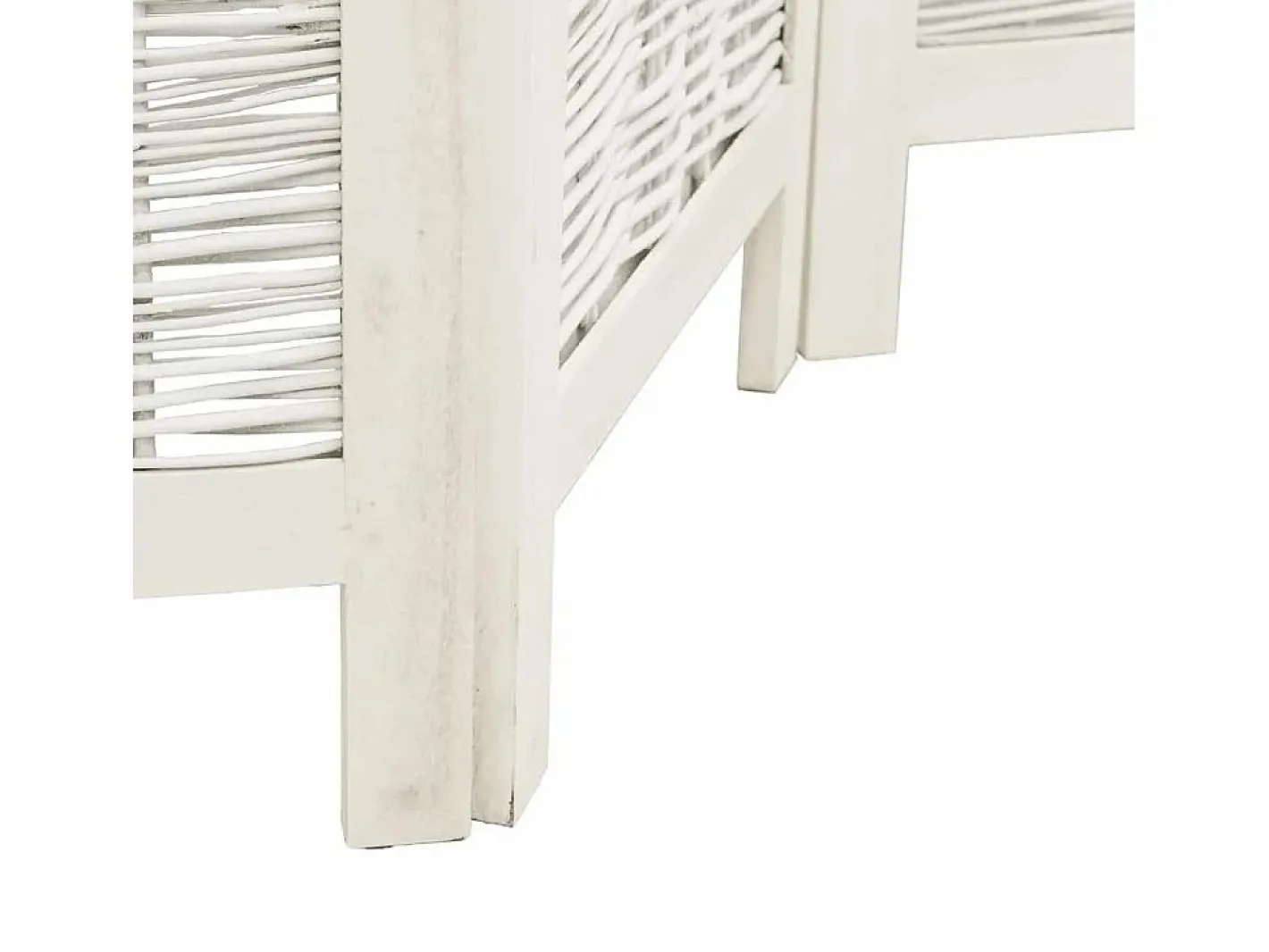 Tabique divisorio de 4 paneles en madera maciza de paulownia blanca^ New