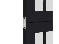 Tabique divisorio de 6 paneles en madera maciza de paulownia negra Negro Discount