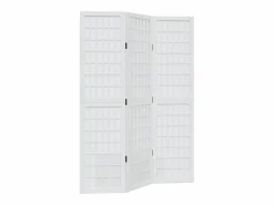 Tabique divisorio de 3 paneles en madera maciza de paulownia blanca^ Sale