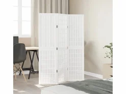 Tabique divisorio de 3 paneles en madera maciza de paulownia blanca^ Sale
