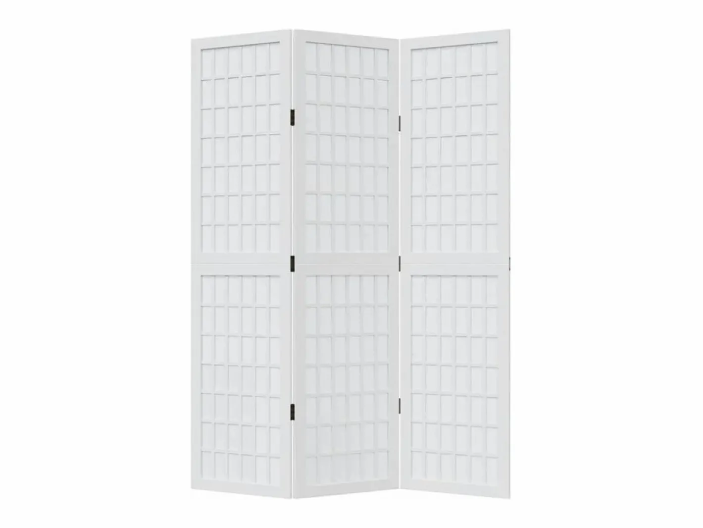 Tabique divisorio de 3 paneles en madera maciza de paulownia blanca^ Sale