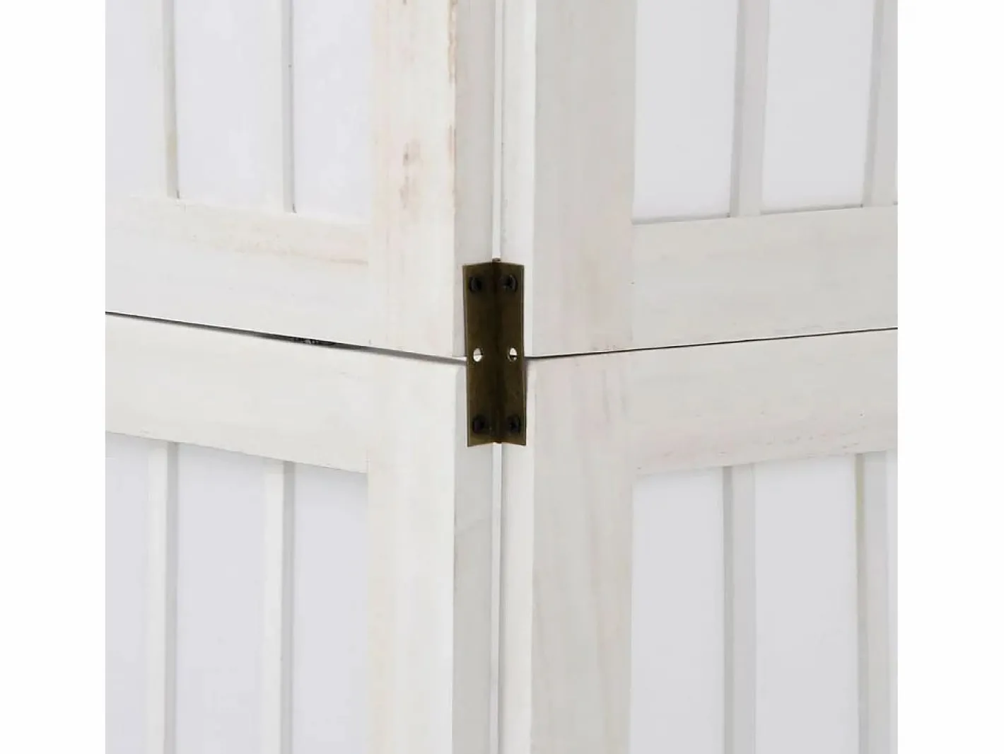Tabique divisorio de 3 paneles en madera maciza de paulownia blanca^ Sale