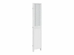 Tabique divisorio de 3 paneles en madera maciza de paulownia blanca Blanco New