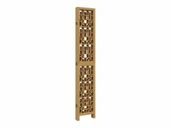 Tabique divisorio de 6 paneles en madera maciza de paulownia marrón^ Online