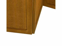 Tabique divisorio de 5 paneles en madera maciza de paulownia marrón^ Sale