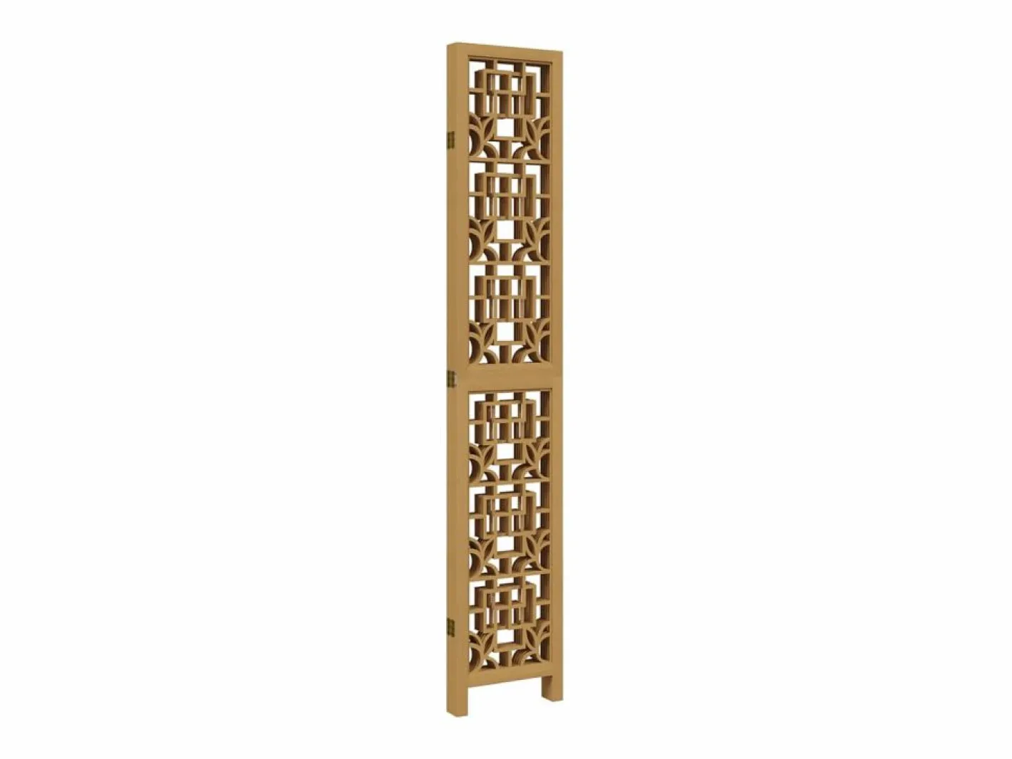 Tabique divisorio de 5 paneles en madera maciza de paulownia marrón Marru00f3n Best
