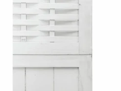Tabique divisorio de 6 paneles en madera maciza de paulownia blanca Blanco Clearance