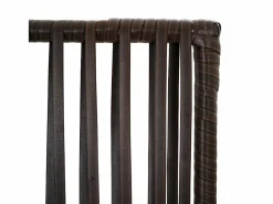 Tabique divisorio de mimbre de resina marrón de 6 paneles Marru00f3n Outlet