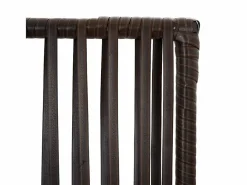 Tabique divisorio de mimbre de resina de 4 paneles Gris Clearance