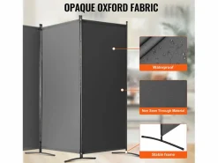Biombo|Tabique SucceBuy Biombo de 3 Paneles, Plegable, Portátil, para Oficina, Dormitorio y Estudio, Color
